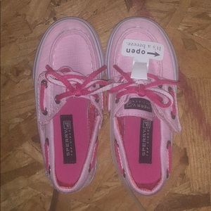 Toddler girls pink Sperry’s